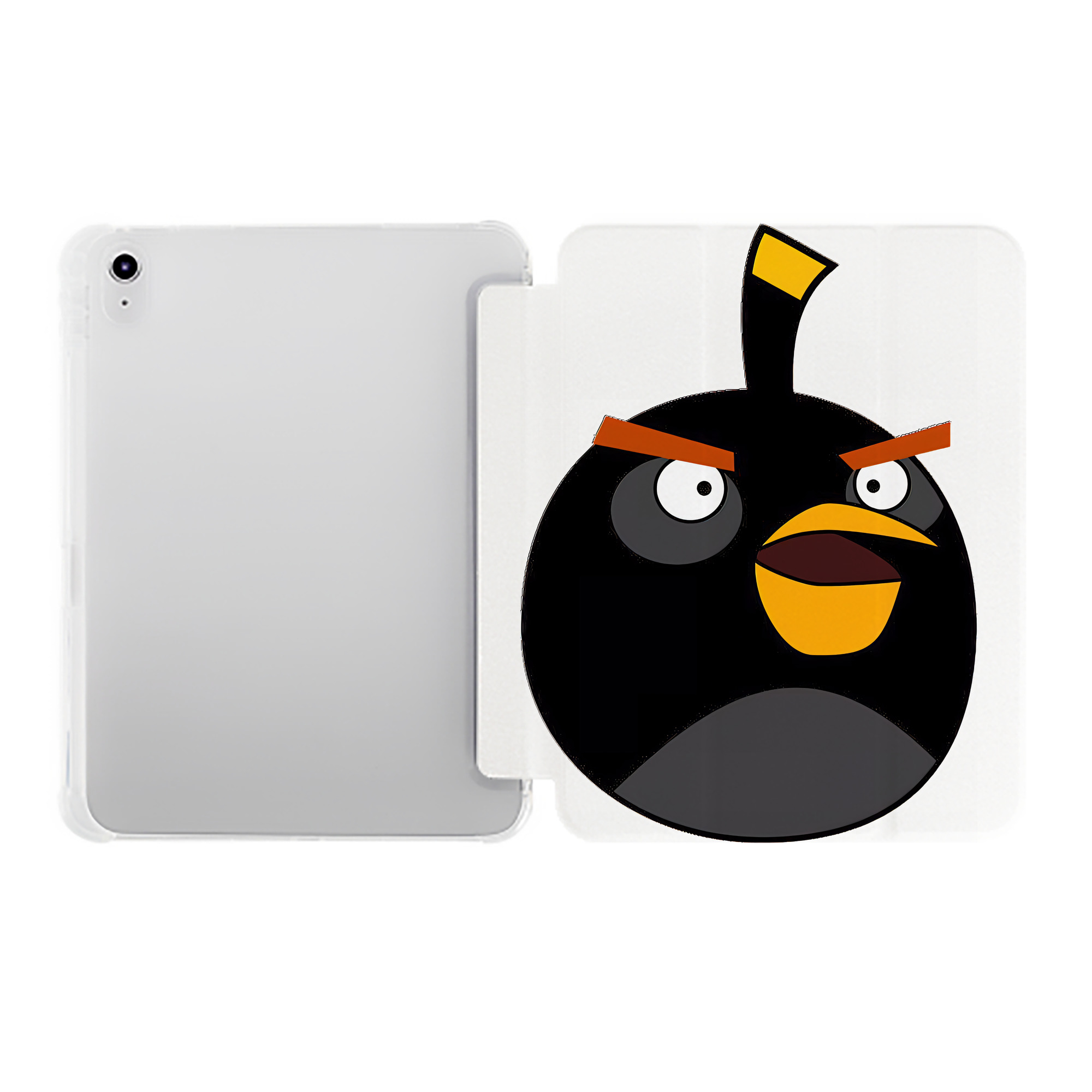（画像用） Angry Birds アングリーバード IPad ケース ペン収納付き 三つ折りスタンド PUレザー×シリコン 対応機種9.5/10.5/10.9インチ